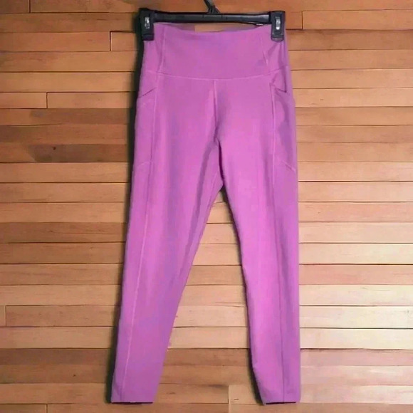 Calvin Klein Performance Pink High Rise Side Pocket Athletic Leggings Size Small - Picture 1 of 6